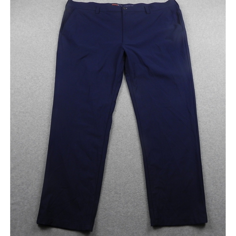 Society of One Pants Mens 48x32 Athletic Fit DXL Navy Blue Polyester Trousers